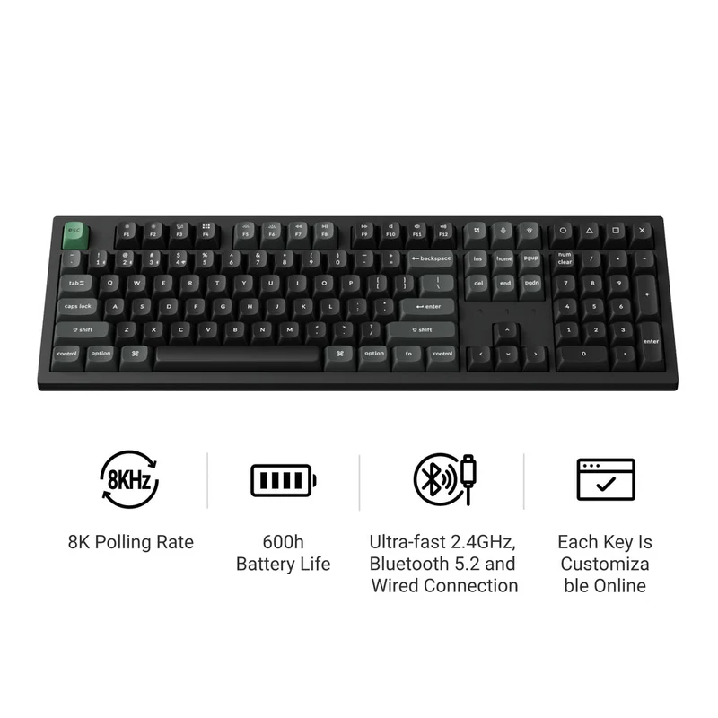 Keychron K10 Ultra 8K Wireless Custom Mechanical Keyboard (US ANSI Layout)